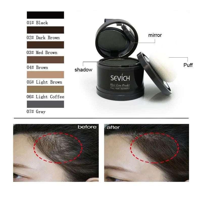 Water Proof Hair Line Powder in Hair Color Edge Control Hair Line