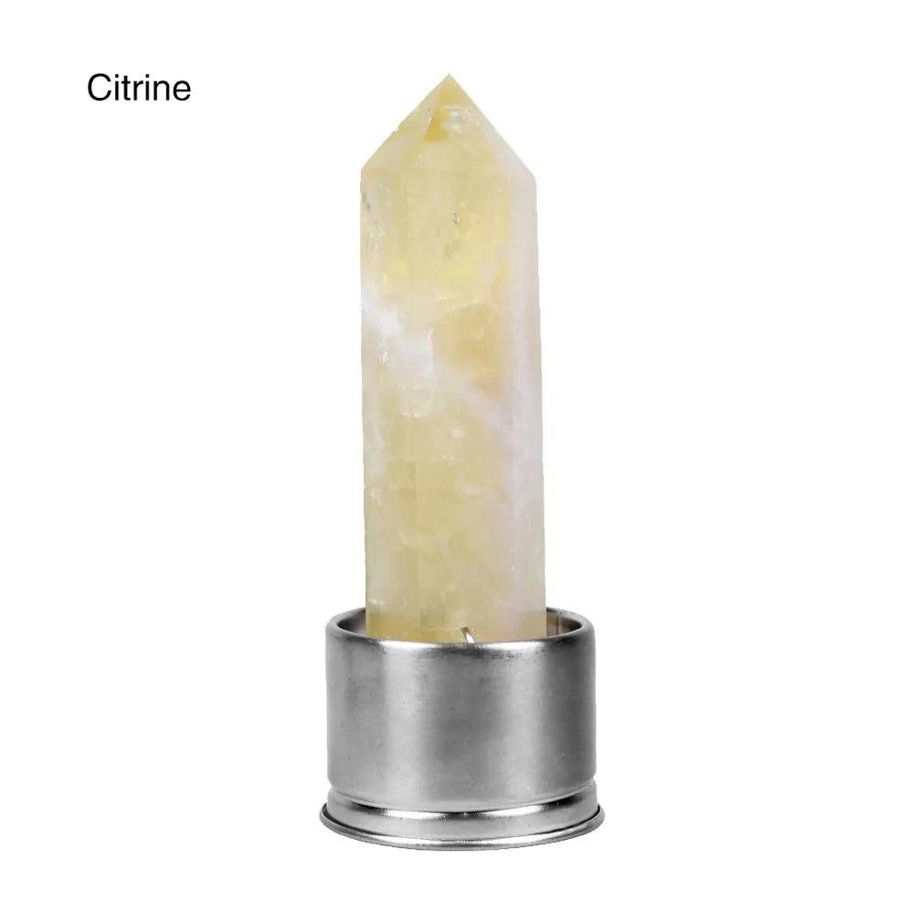 Quartz Gemstone Glass Water Bottle