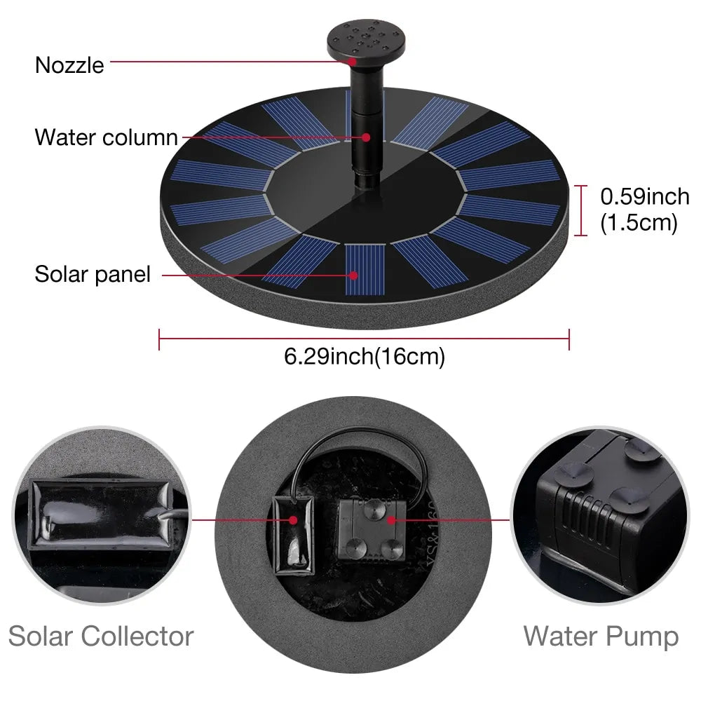 Outdoor Mini Solar Fountain Pump